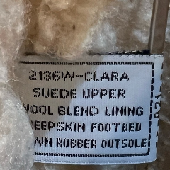 BearPaw Clara Boots Wonen’s 7 Tan Suede Wool Sheepskin Slip On Bear Paw - Picture 14 of 15